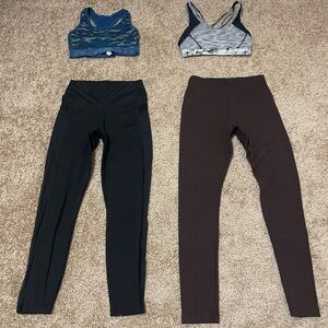 ALL 4pc Bundle Women’s Small Pink Avia Lysse Athletic Sports Bra & Leggings